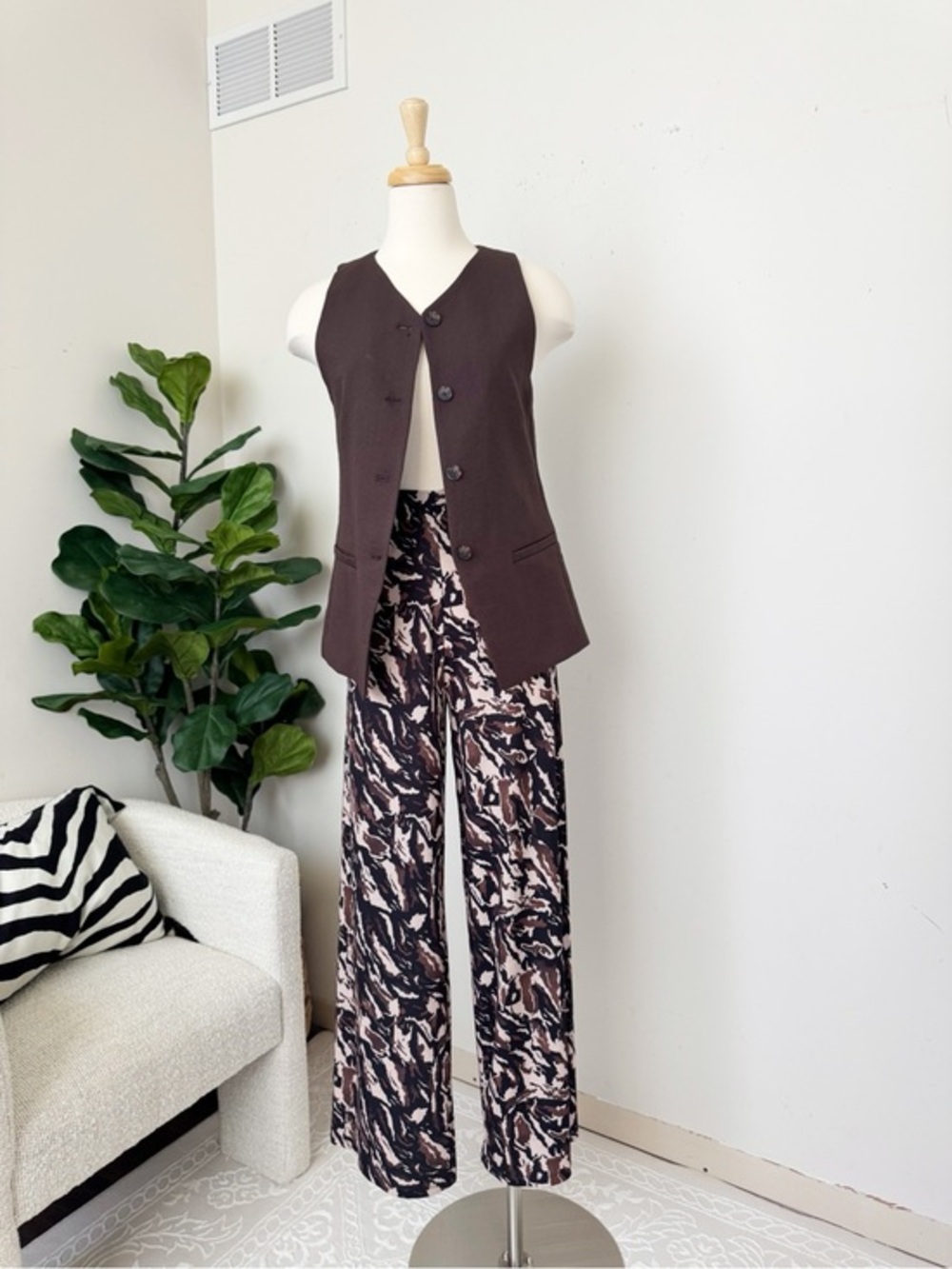 NWT ZARA FLARE PANTS TROUSERS PALAZZO WIDE Leg